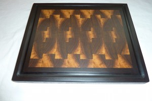 Picture Frame Cutting Board Double Walnut