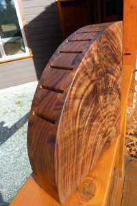 Knife Block Walnut Burl